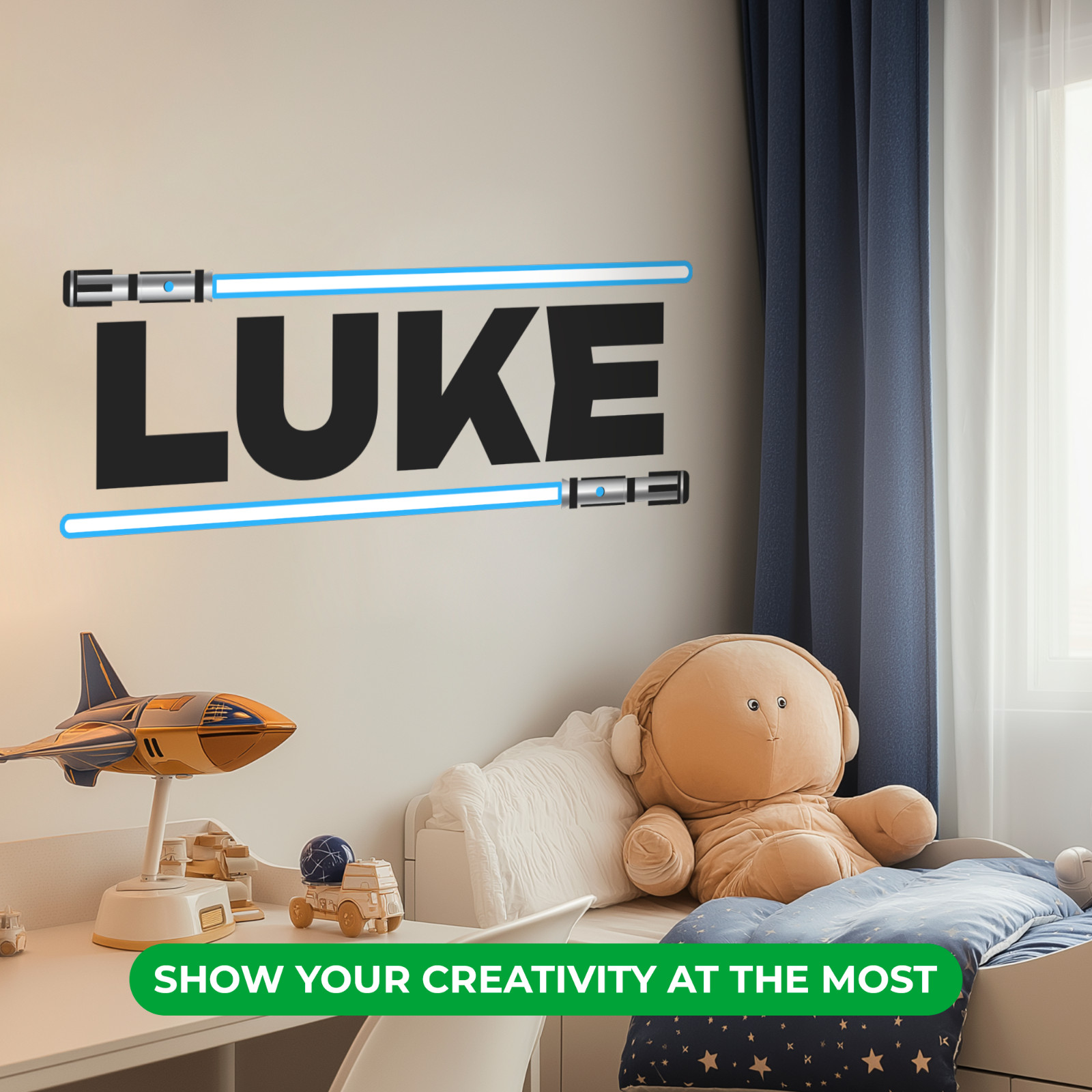 Custom Galactic Name I Vinyl Sticker for Kids I Nursery Wall Decal I Multi-Size