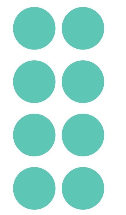 2″ Mint Green Round Label Dots Stickers Color Coding Inventory 2 Inch Dot