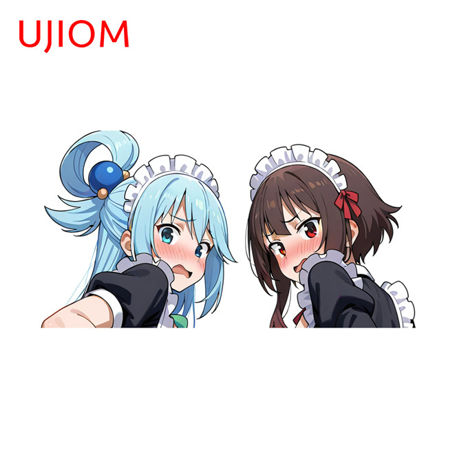 EARLFAMILY 5.1″ Aqua Anime Car Sticker Bumper Personality Artistic Hood Decals