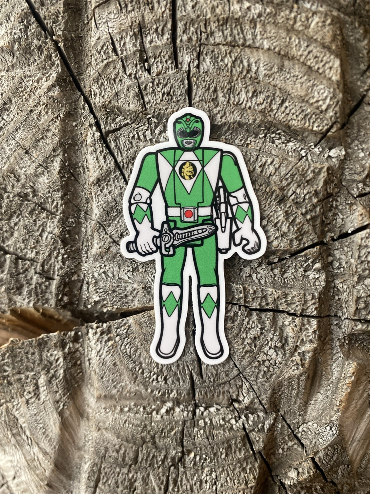 Green Power Ranger Action Sticker
