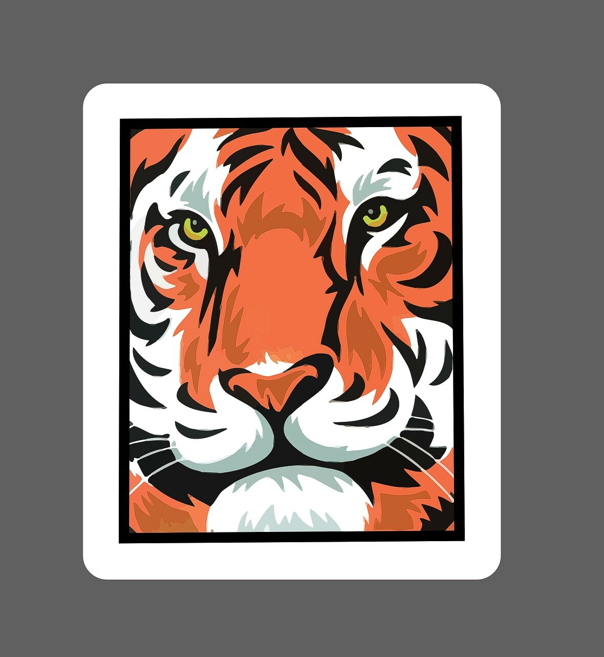 Bengal Tiger Sticker Face Waterproof – Buy Any 4 For $1.75 Each Storewide!