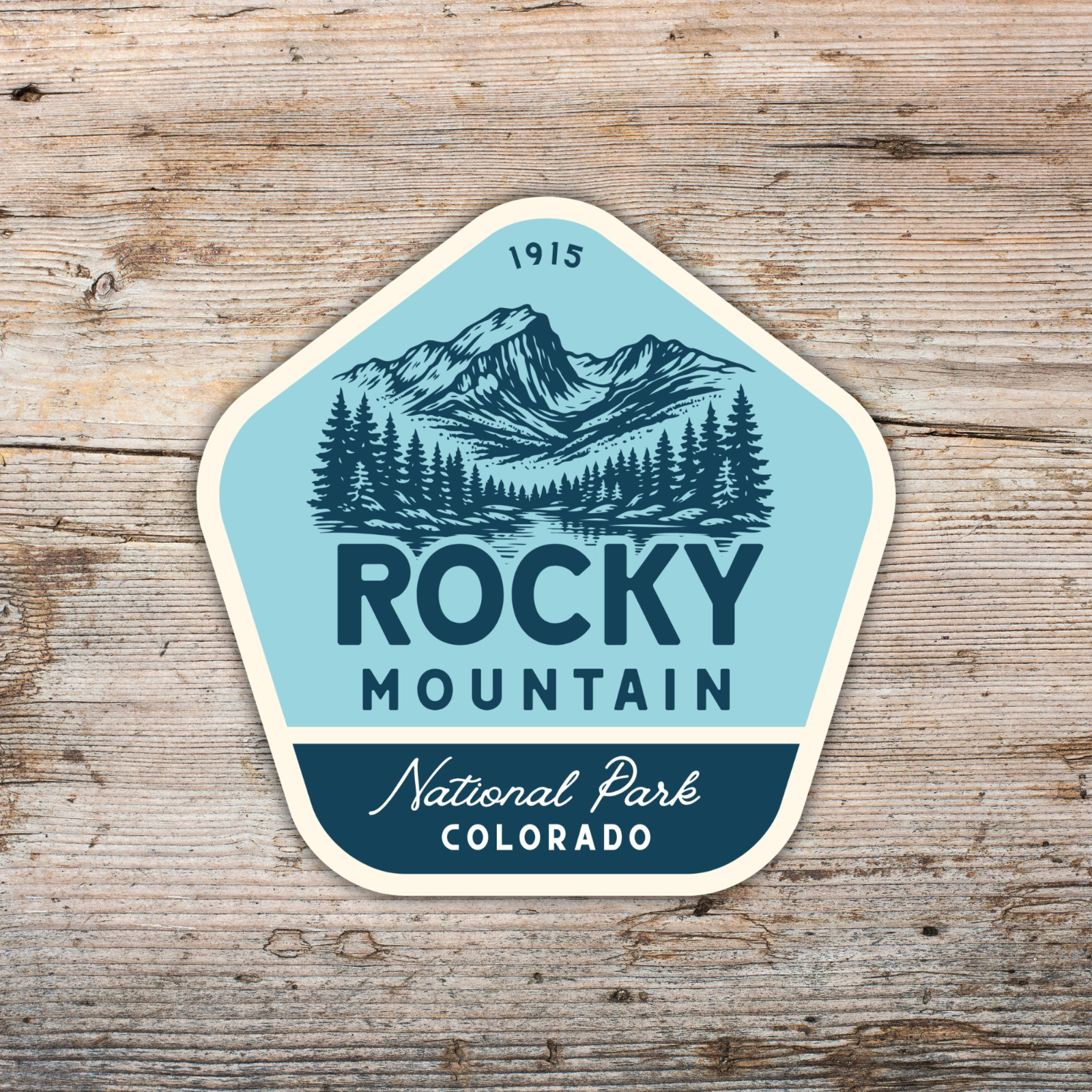 Rocky Mountain National Park Sticker Retro Colorado Travel Vinyl Decal Badge
