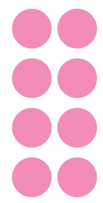 2″ Pink Round Label Dots Stickers Color Coding Inventory 2 Inch Dot