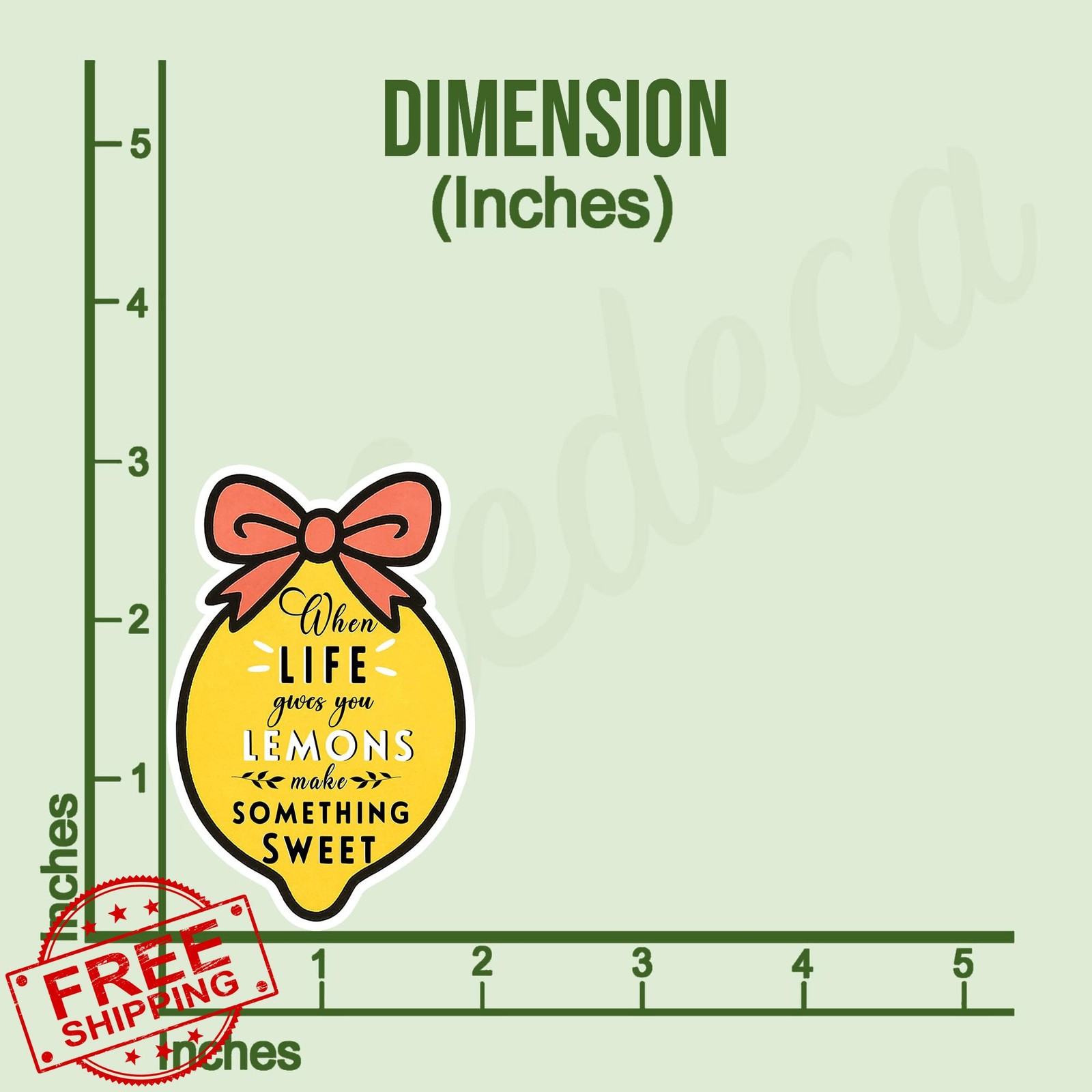 VIEDECA Lemons Sweet 3×2 Inch Inspirational Sticker