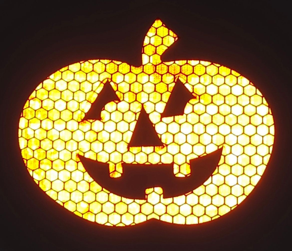 PUMPKIN JACK-O-LANTERN Highly Reflective Sticker 3″ Halloween