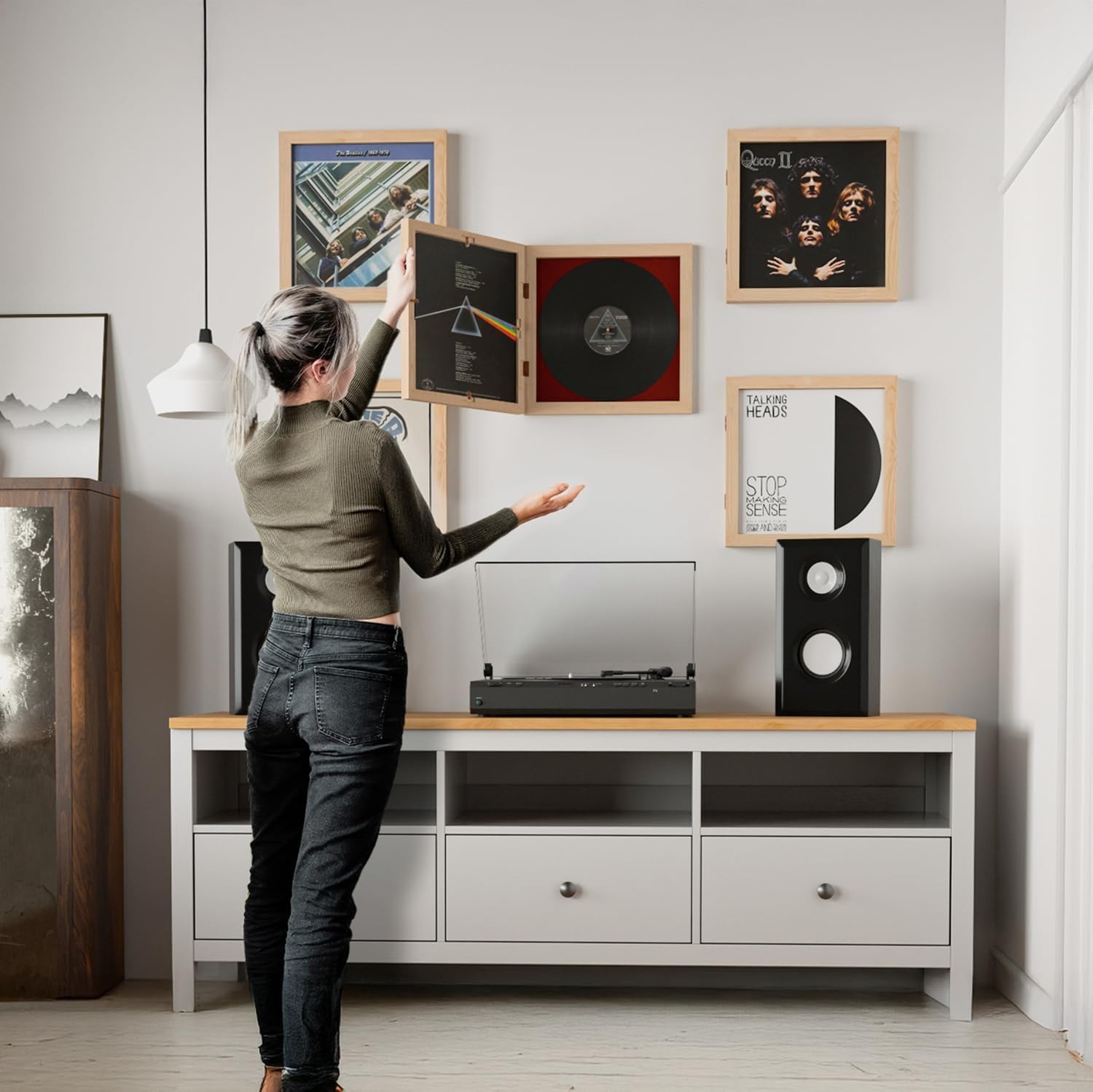Vinyl Record Frame with Front Cover for Album Cover Display and Vinyl Display –