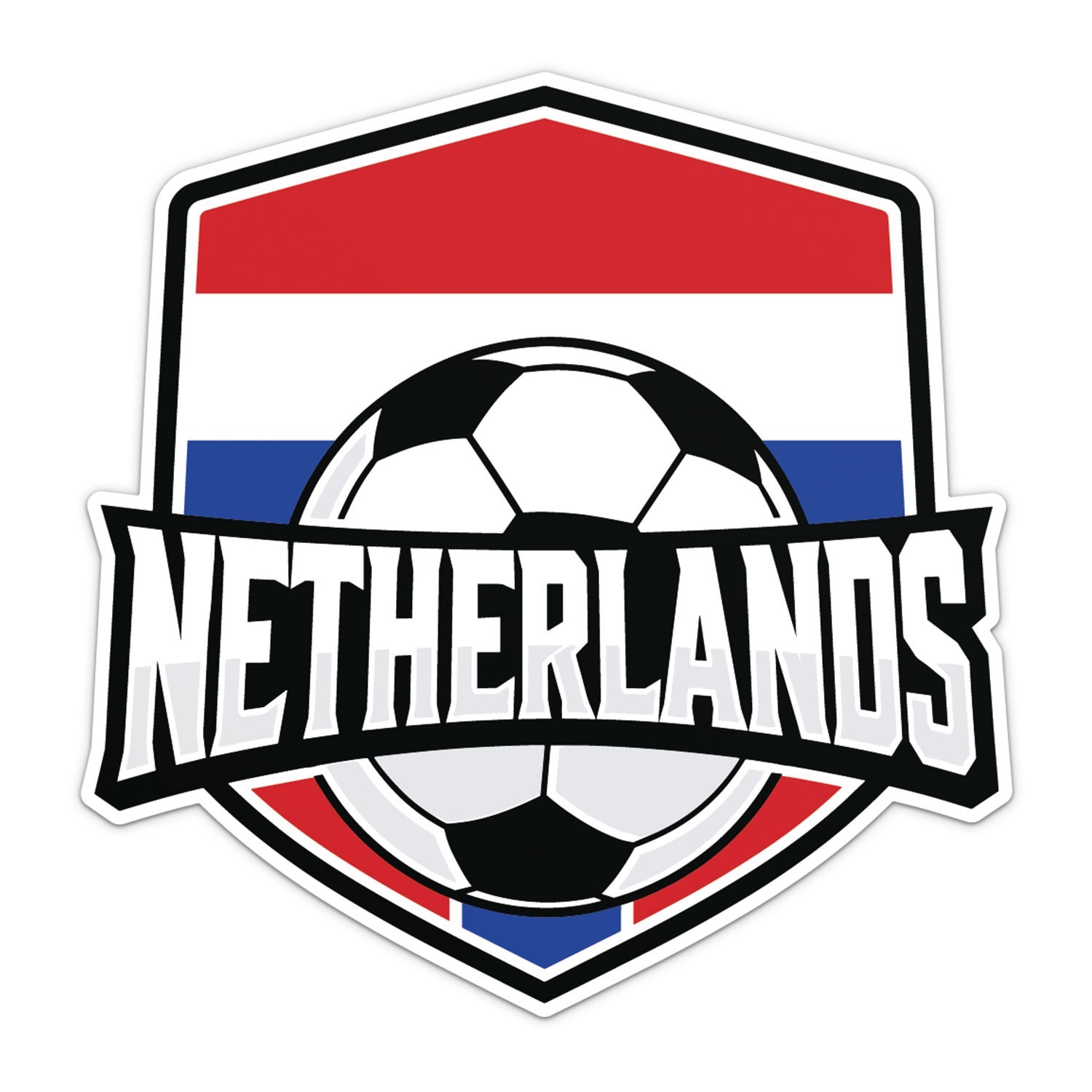 Netherlands Flag Soccer National Football Team Sticker Car Bumper Vinyl Decal