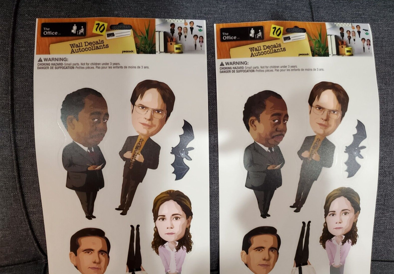 lot (2 sets) Wall Decals The Office Removable Stickers Dunder Mifflin 18×6″