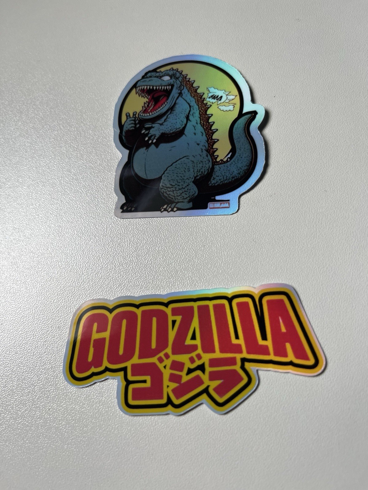 Godzilla Two Pack 2.5 Inch Waterproof Holographic Vinyl Sticker