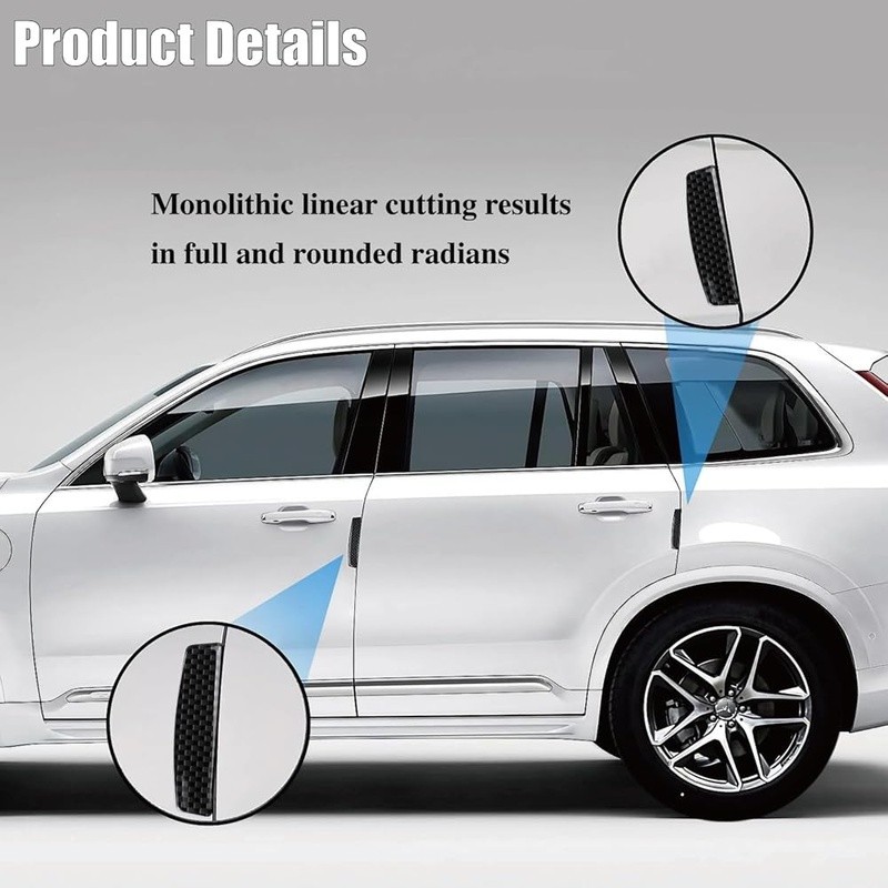 Carbon Fiber Door Edge Protector Scratch Resistant Universal Trim Easy Install