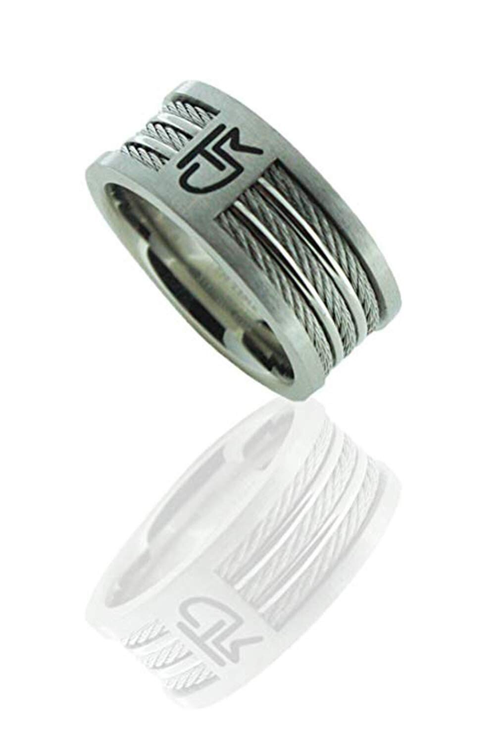 J121 Sizes 8 Triple Cable Stainless Steel Ring Mormon One Moment In Time LDS CTR