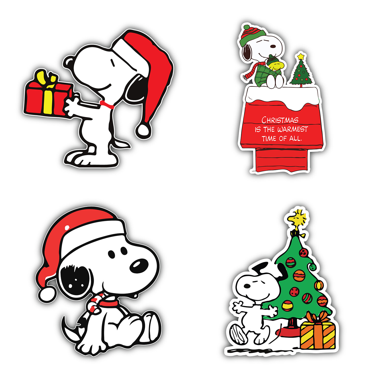 Peanuts Cartoon Set Of 4 Vinyl Sticker Decal – 5” longer side ID:1