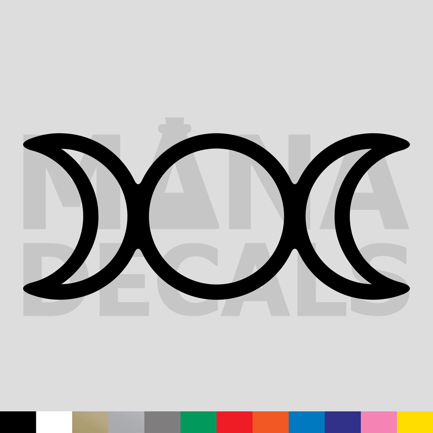 Triple Moon Vinyl Die Cut Decal Sticker – Goddess Pagan Wicca Spiritual Trinity