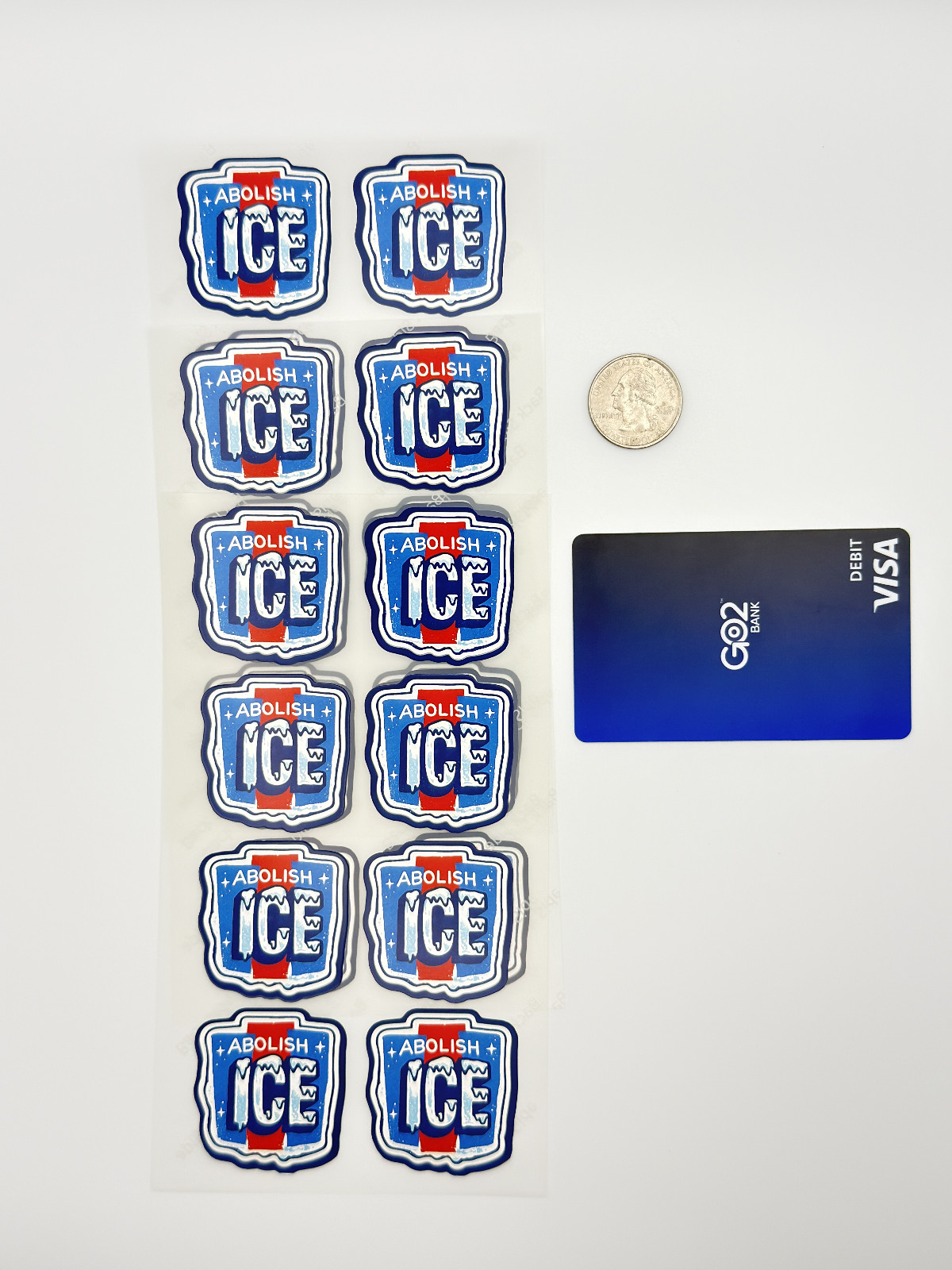 ABOLISH ICE Stickers 50 Pack Waterproof Vinyl Political Protest Decals