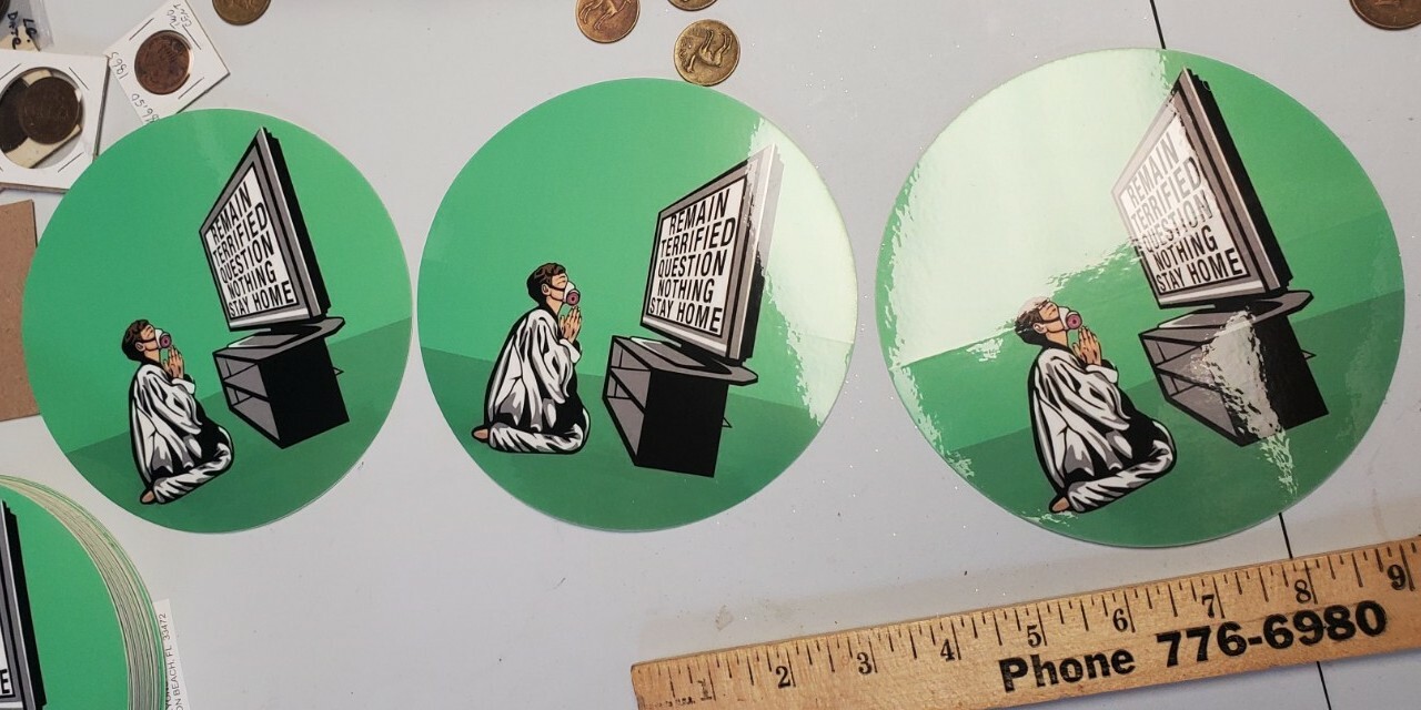 DISEASE-X STICKERS *HUGE* 6″ Next PLANDEMIC HOAX STICKERS PACK OF THREE (3)