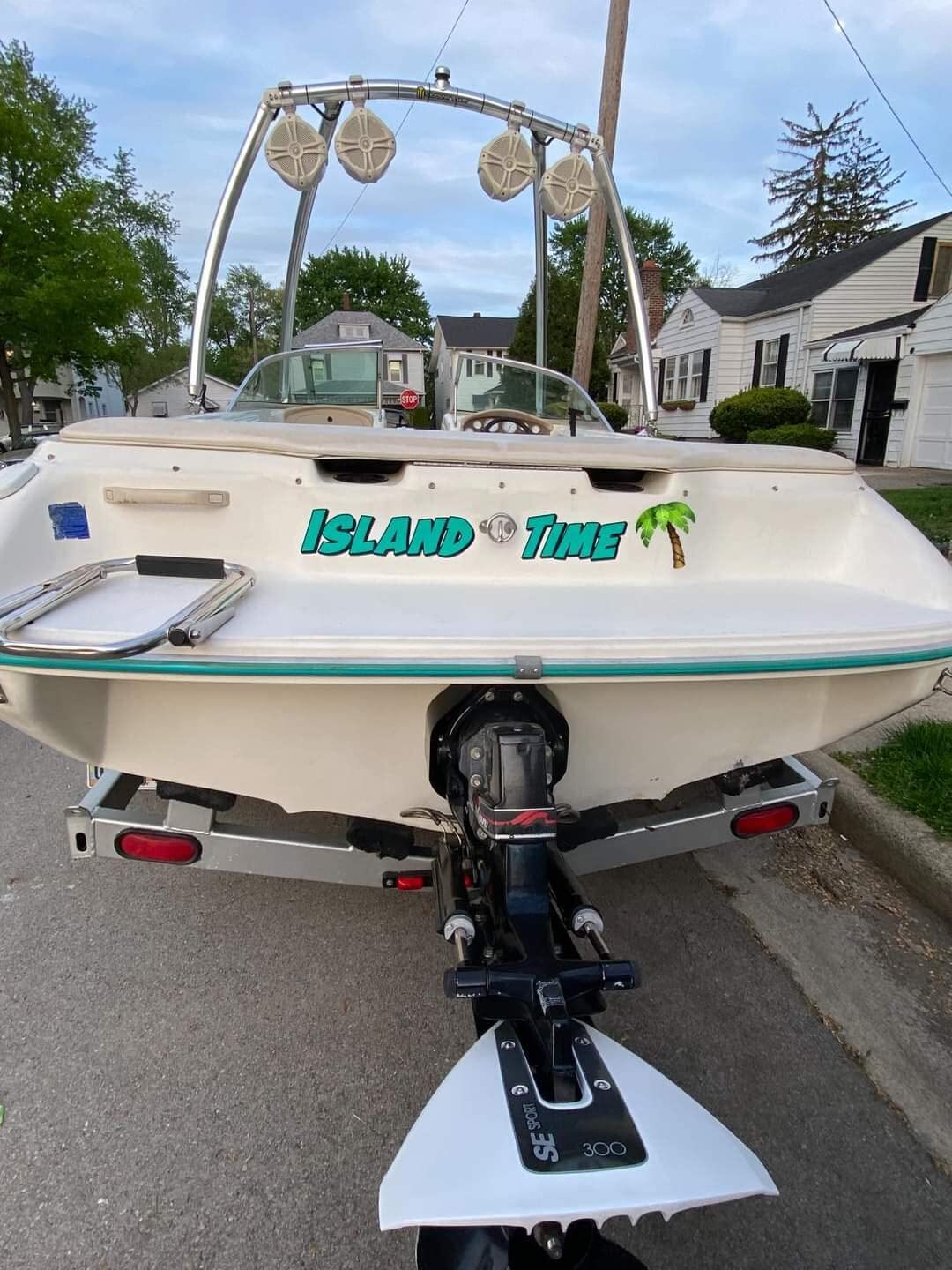 Boat Name Decal 8×48″ / Custom Hull Graphic / Premium Marine Vinyl Lettering 2CL