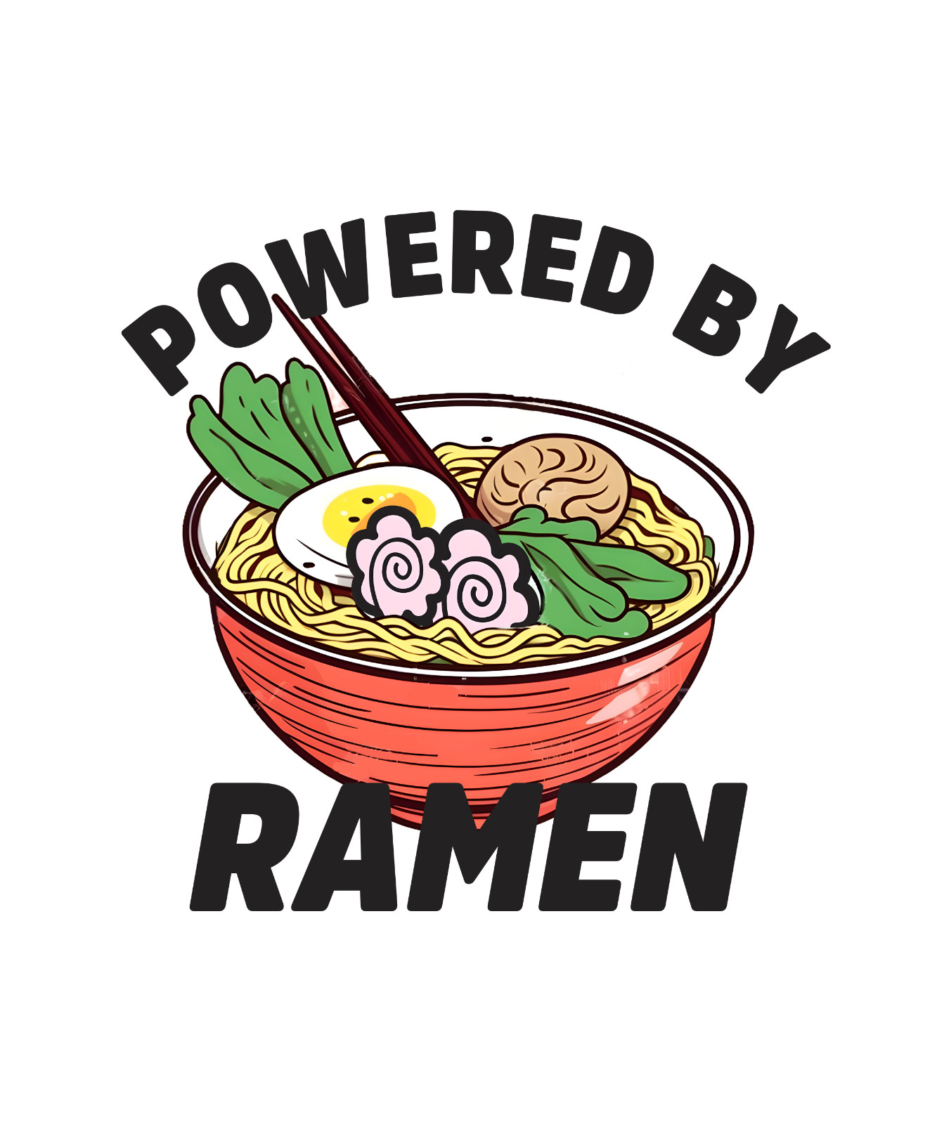 Ramen Sticker (4 Inch) Powered By Ramen Asian Cuisine Food Delicious Snack Love