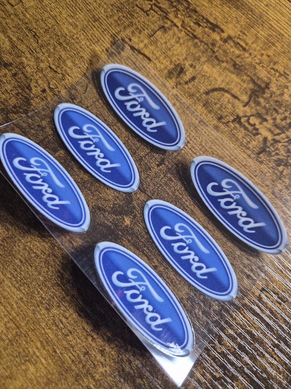 6 pc. FORD LOGO 2″ UV High Quality UVDTF Decal Sticker waterproof USA NOT VINYL