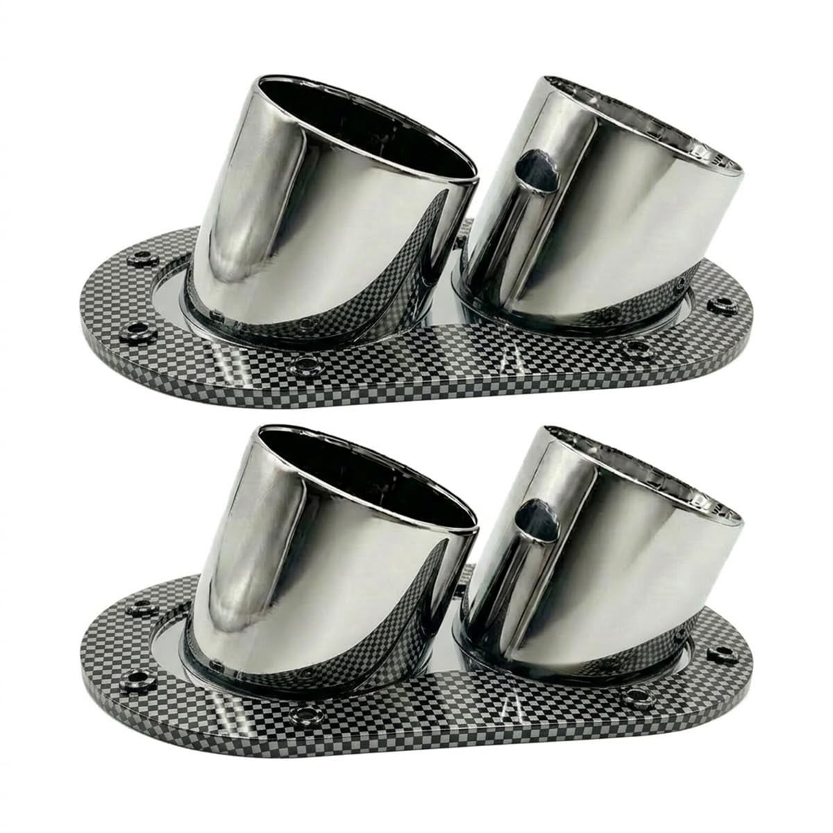 2PCS Fake Car Dual Exhaust Sticker Decoration, -Adhesive Fake Exhaust Tail Pi…