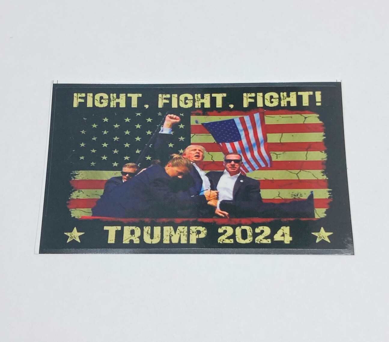 Trump 2024 Campaign Sticker “Fight Fight Fight” Fist Art Decal Vinyl Souvenir P3