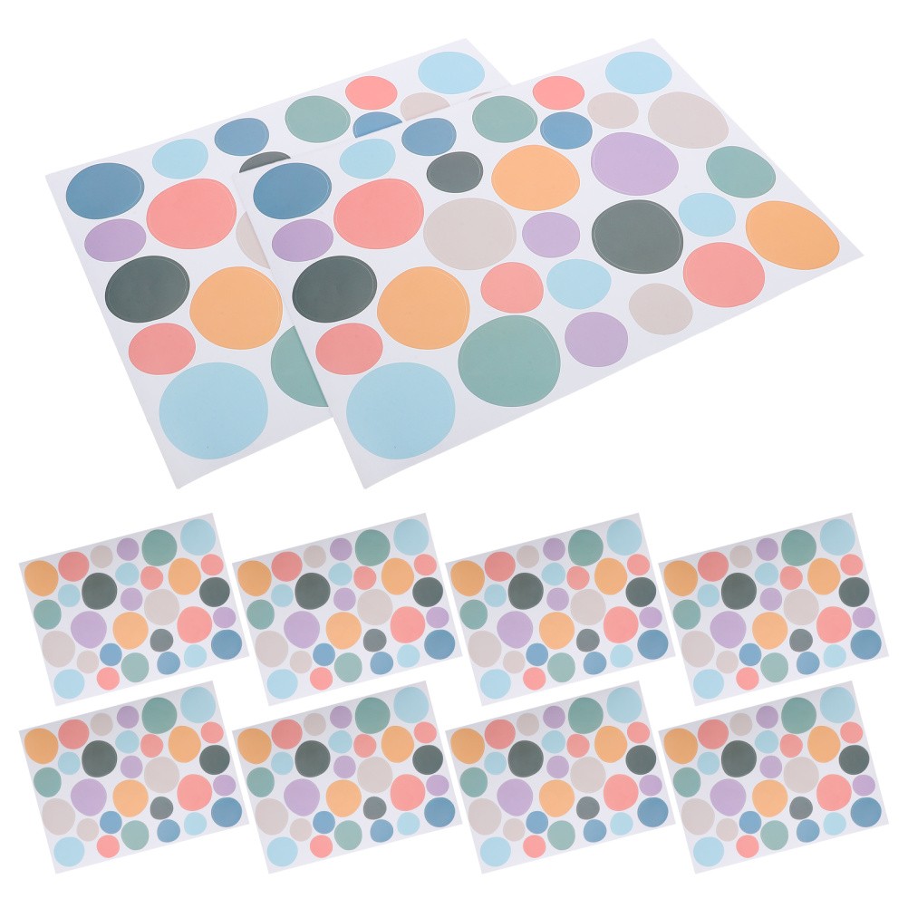 10 Pcs Classroom Decor Colorful Dot Wall Decals Colored Stickers