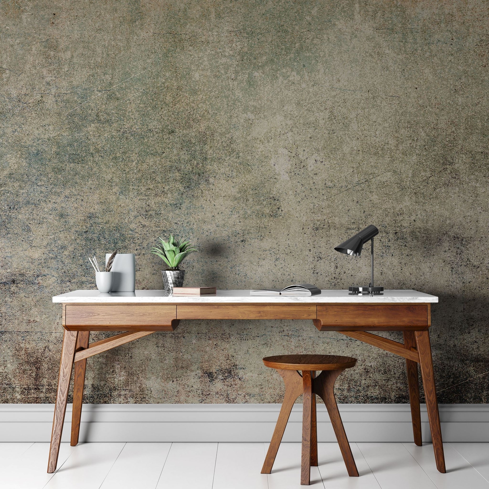 Rustic Concrete Wallpaper Wall Decor. Modern Minimalistic Self Adhesive Peel and