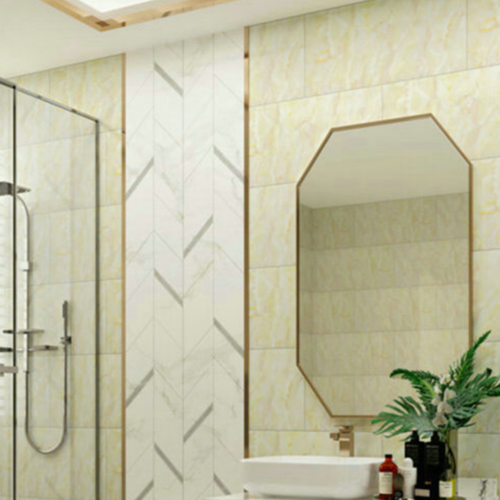 30*60cm Marble Tiles Sticker Self-Adhesive Kitchen Bathroom Home Wall Decoration