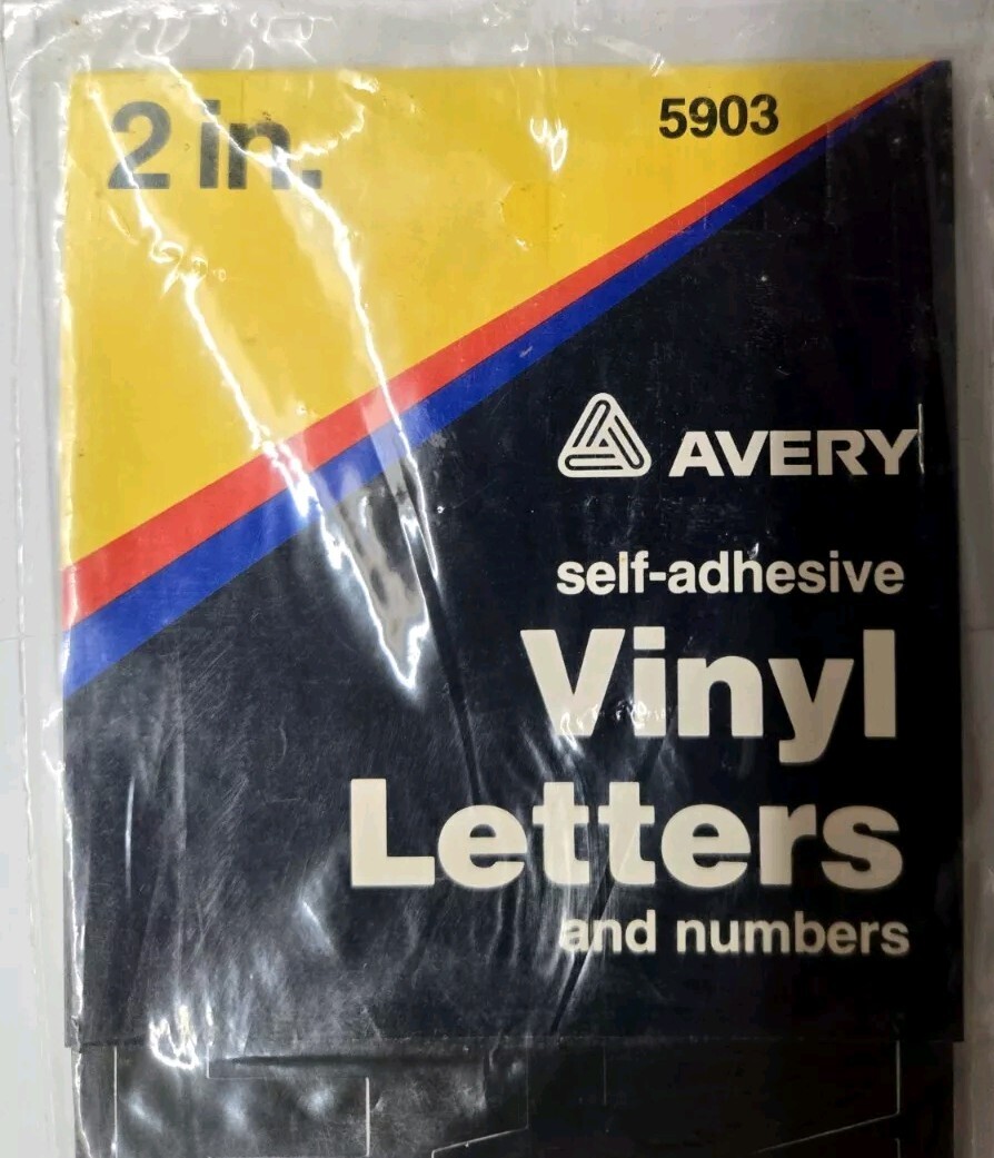 Avery 2″ Black Self Adhesive Vinyl Letters and Numbers, 87 Characters