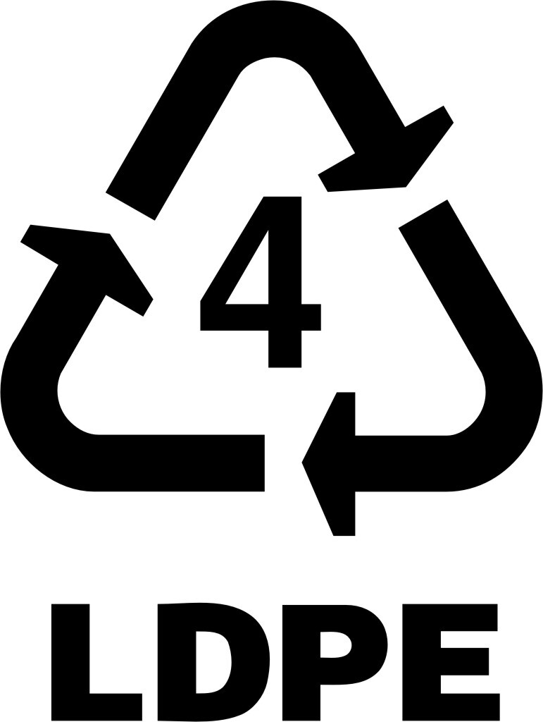Recycle 4 LDPE Enviromental 1 Color Window Wall Vinyl Decal Sticker