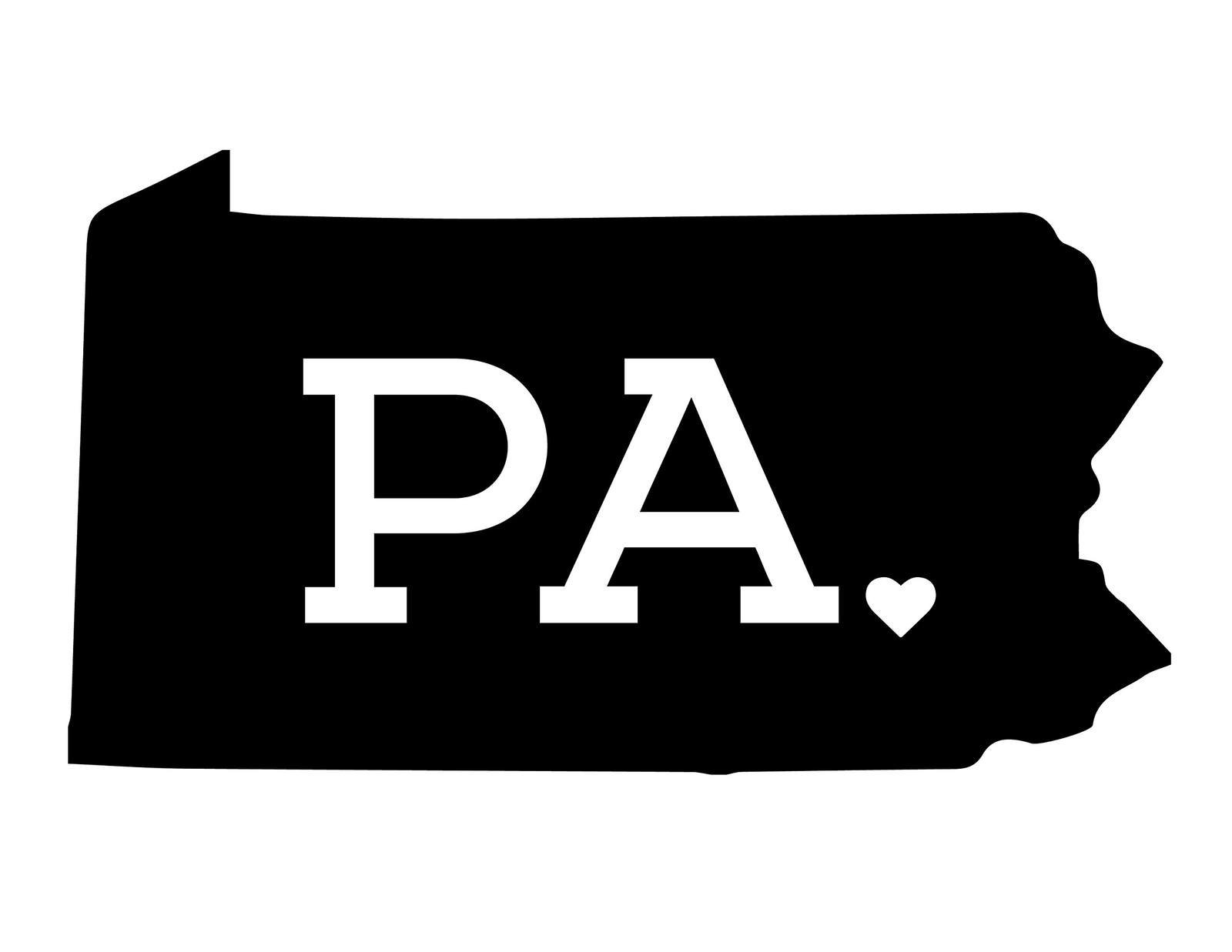 CMI DD987 Pennsylvania with State Abbreviation Decal Sticker | 5.5-Inches by