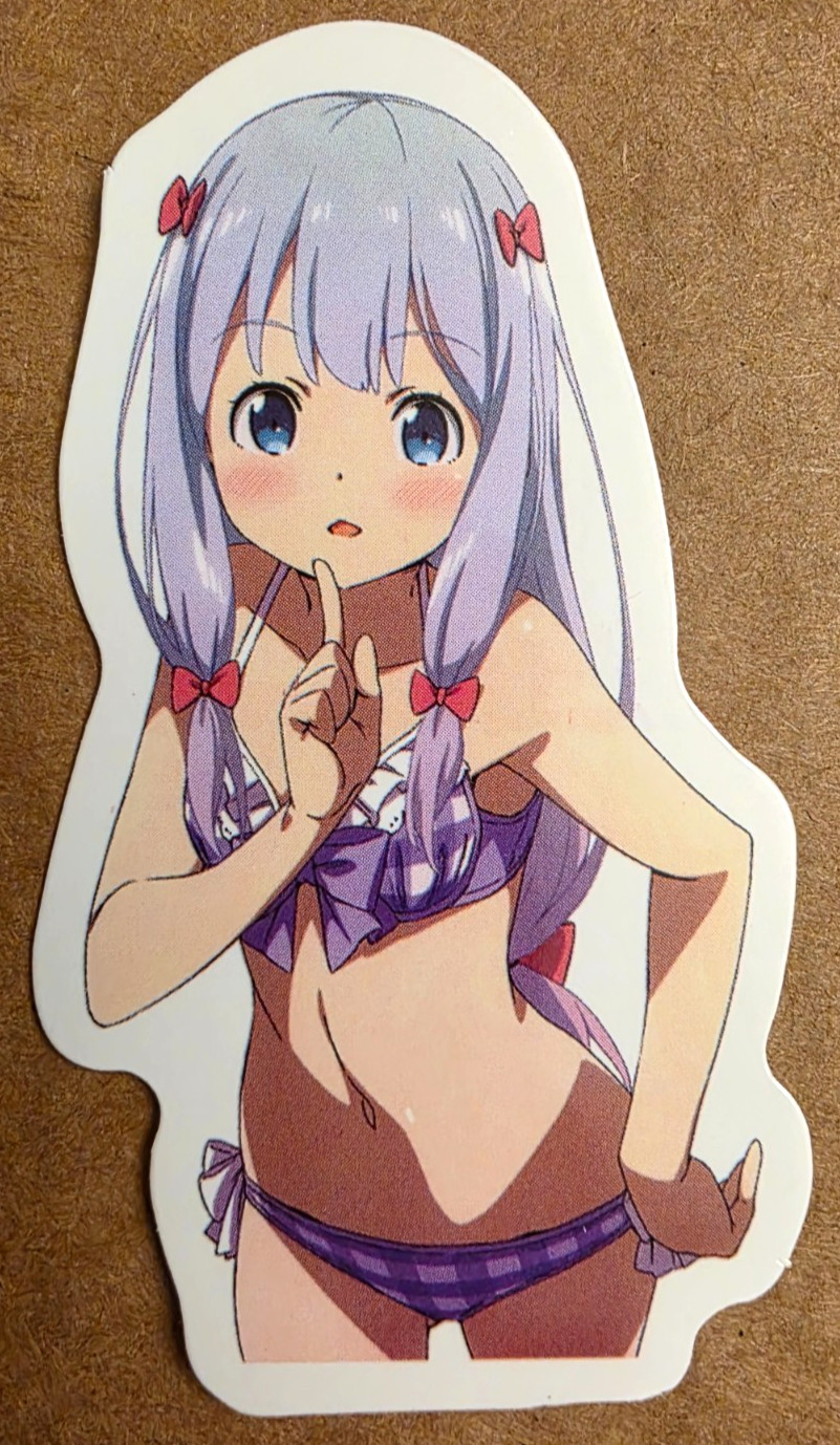 Waifu Sticker Girl Summer Beach Bikini Idol Lingerie Anime Manga Pinup Pin Up