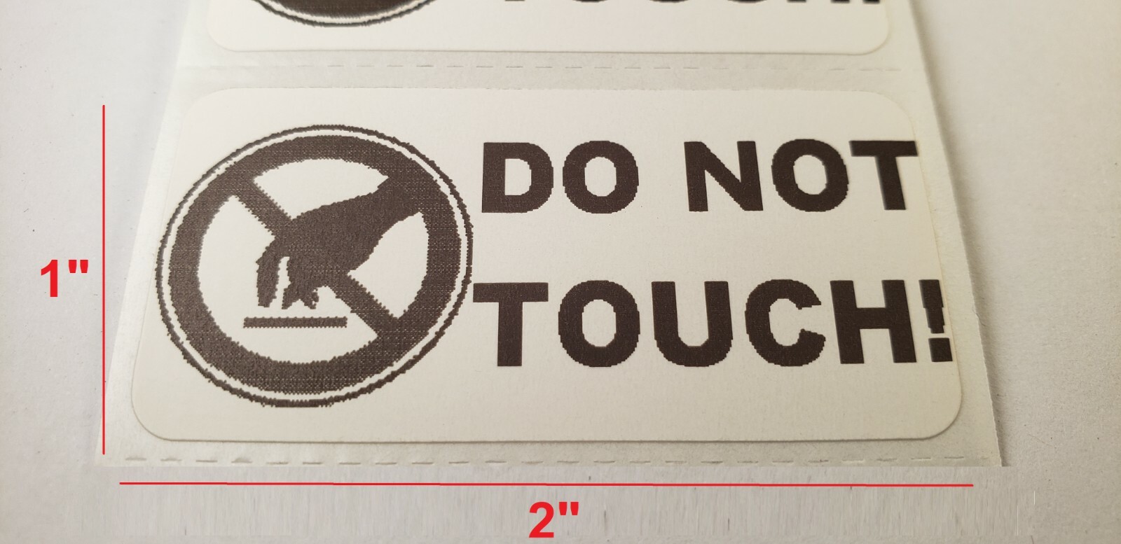 DO NOT TOUCH Warning Sign Labels Stickers 25-400 2″x1″ Shop Store Don’t Touch