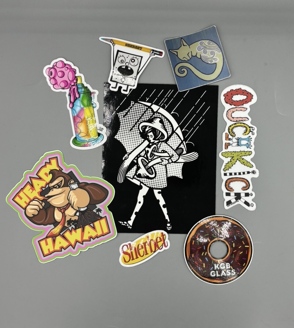 Heady Slaps | Mixed Sticker Pack | Slinger Ouchkick Scomo Sherb Spiller Woods ..