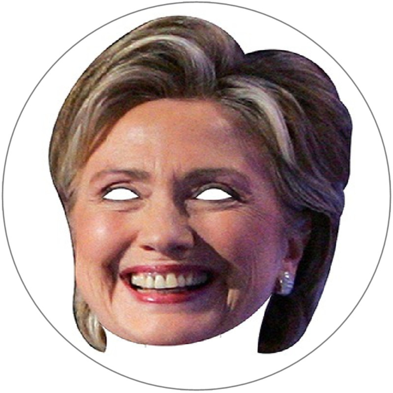 Hillary Clinton Cut Out Eyes – 3 Pack Circle Stickers 3″ x 3″