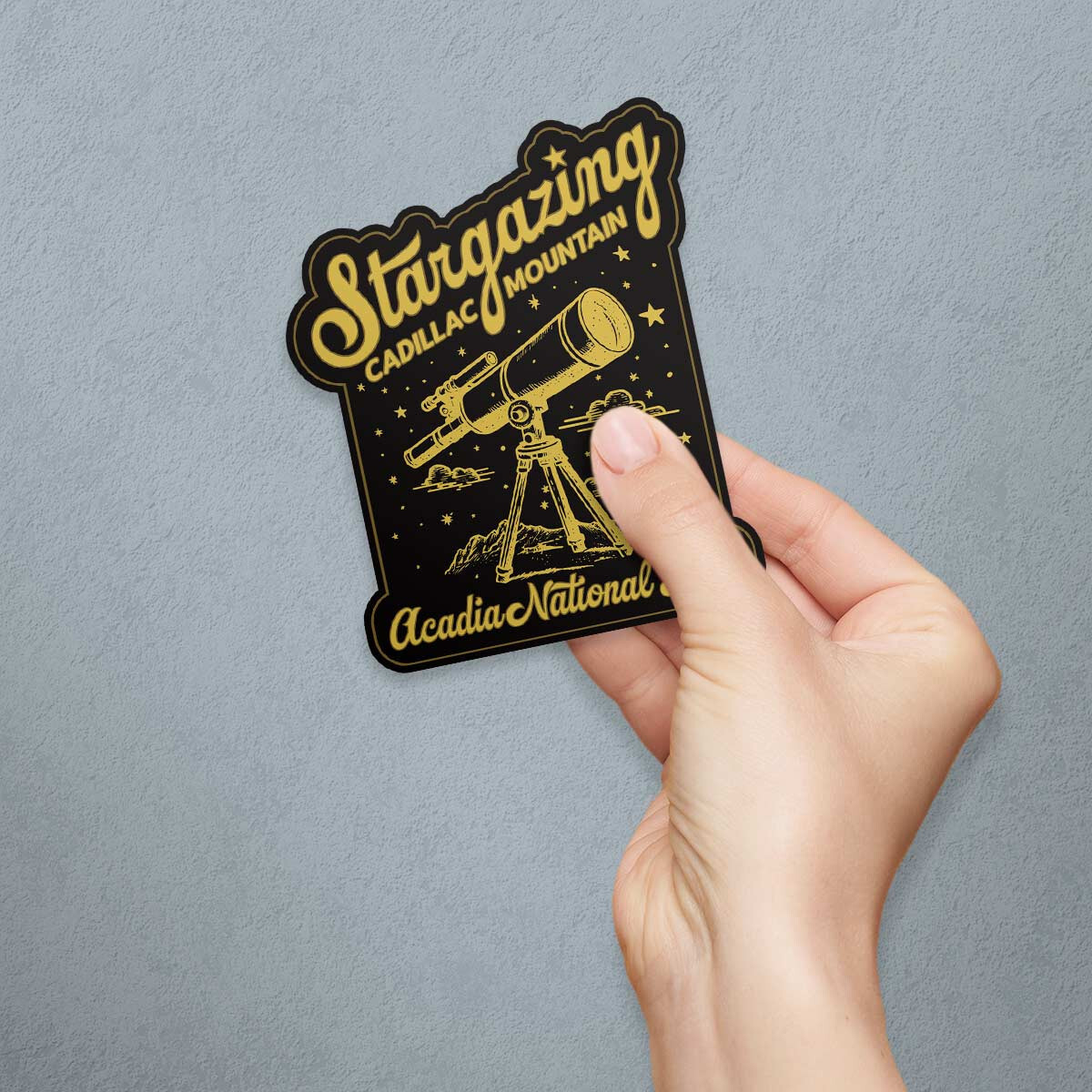 Cadillac Mountain Stargazing Acadia Die Cut Sticker
