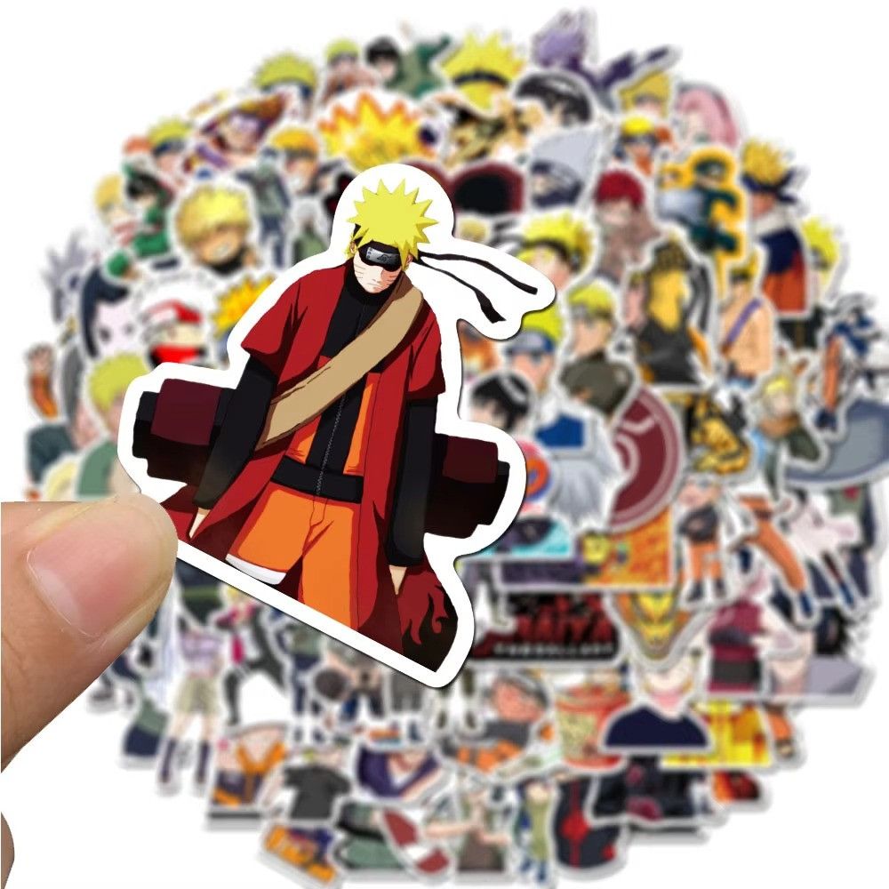 100Pcs Naruto Stickers Not Repeating Uzumaki Naruto Kakashi Uchiha Sasuke Itachi