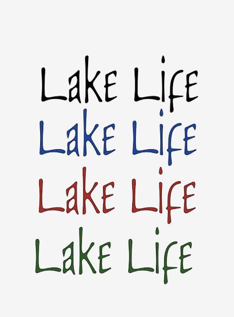 Lake Life 8”x 2.5″ Cool Vinyl Window Sticker Decal for Car or Truck Gift Country