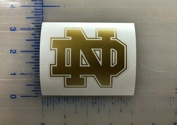 Notre Dame Decal 3.5″ 4.5″ 5.5″ Fighting Irish College Football Indiana Bumper