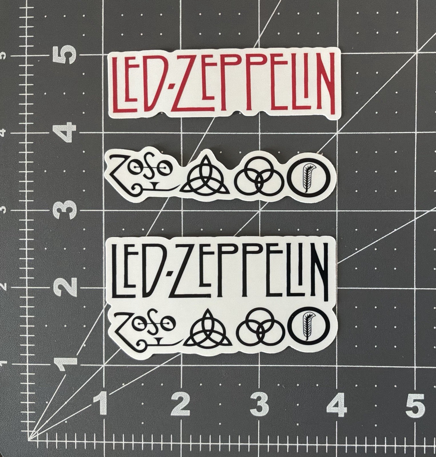 Led Zeppelin Stickers 3 Sticker Logo Lot 3”