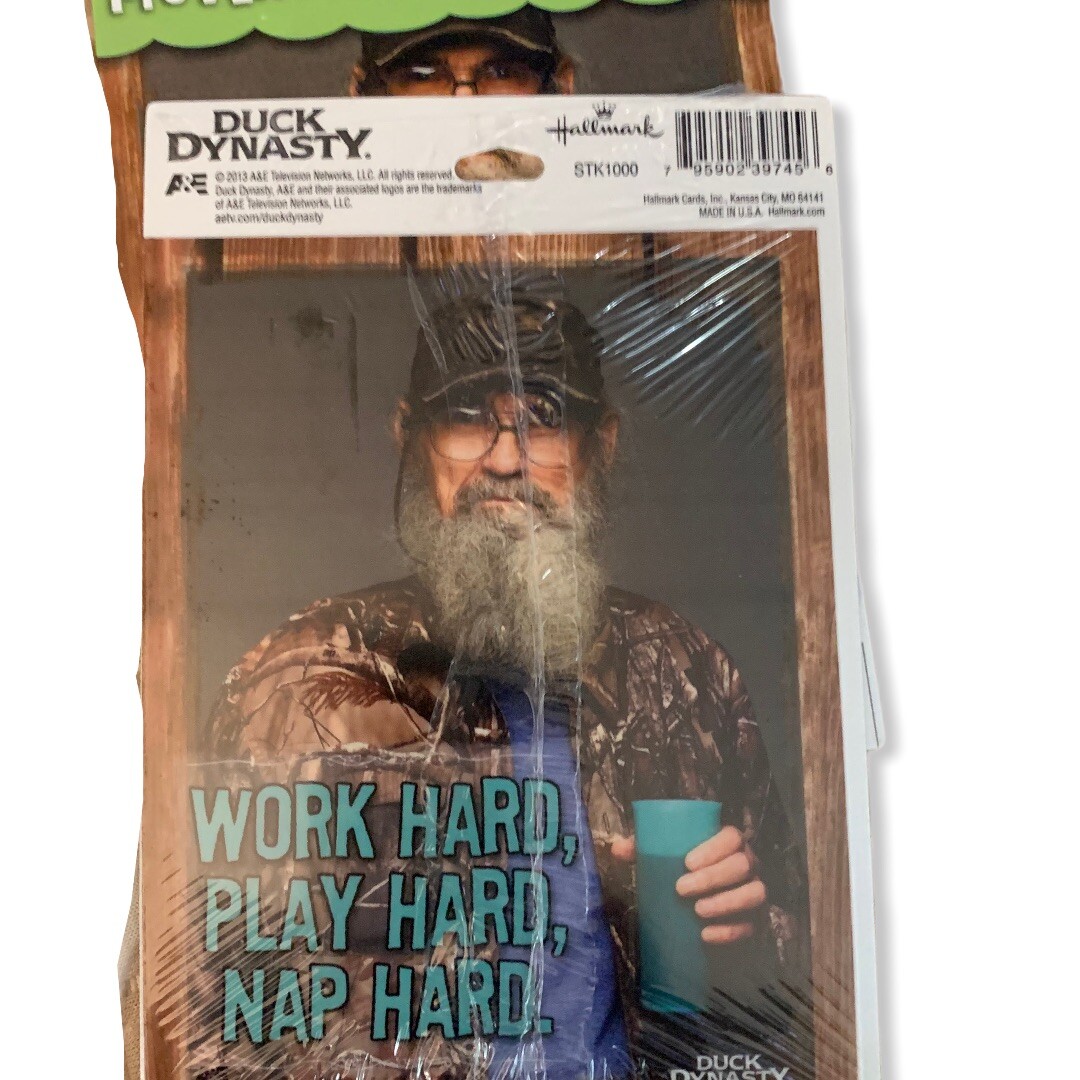 3 Hallmark Moveable Decorations Sticker Duck Dynasty Si Robertson Work Play Nap