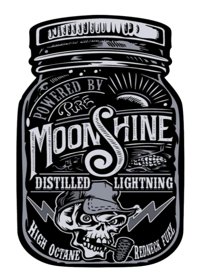 Drinking – Moonshine Lightning – 4×6 Vinyl Decal Car Window Cooler Bar Trailer