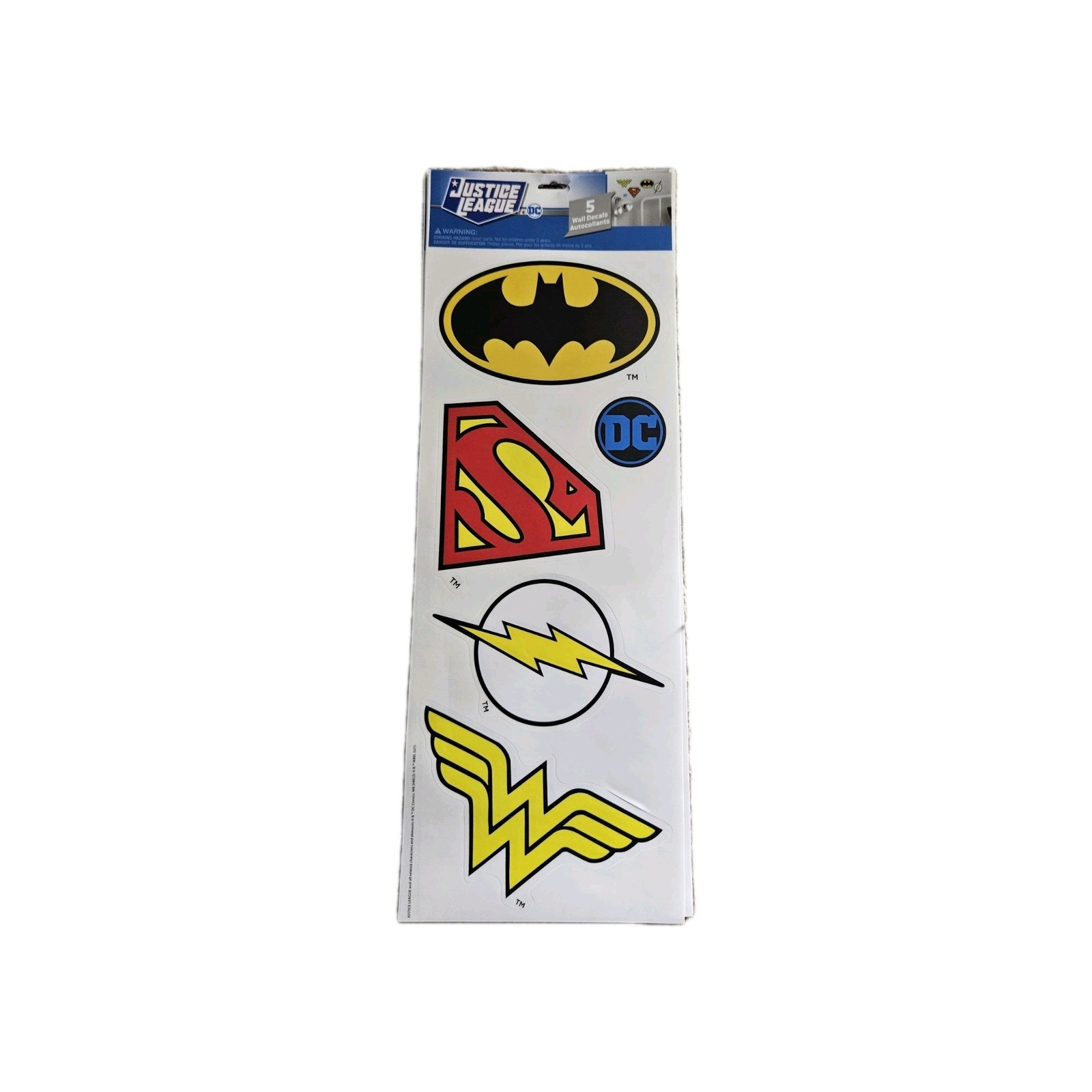 Justice League 5 Wall Decals Autocollants (NEW)