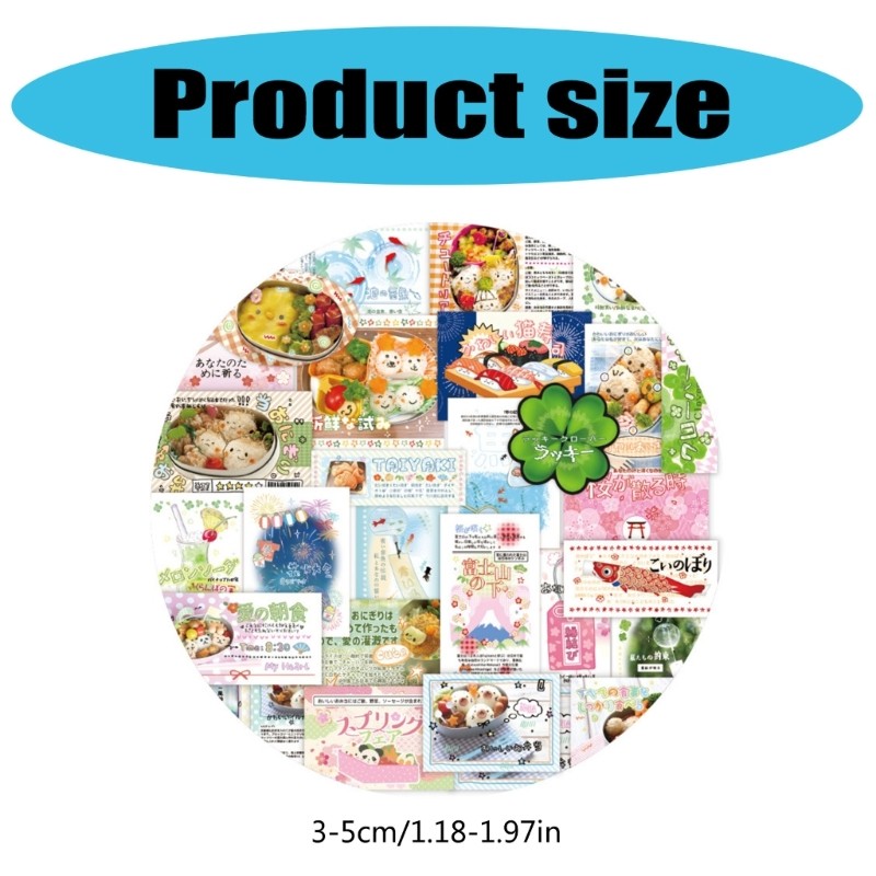 30 Sheets Japanese Snacks Decal Decorative Sticker Laptop Sticker for Scrapbook