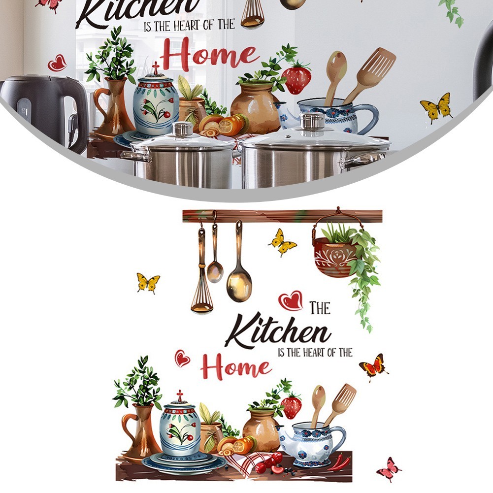 Environmentally Friendly Kitchen Background Wall Stickers PVC Material