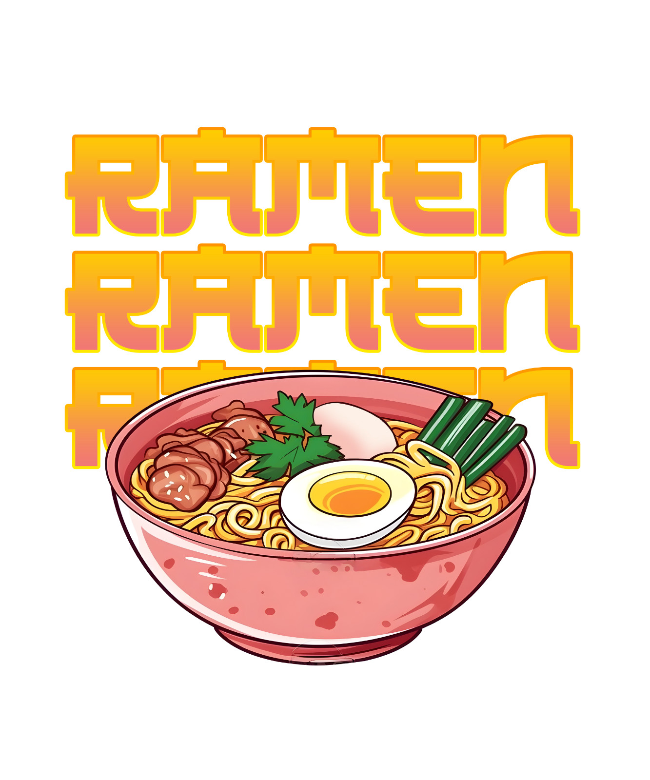 Ramen Sticker (4 Inch) Funny Joke Bowl Asian Cuisine Food Delicious Snack Love