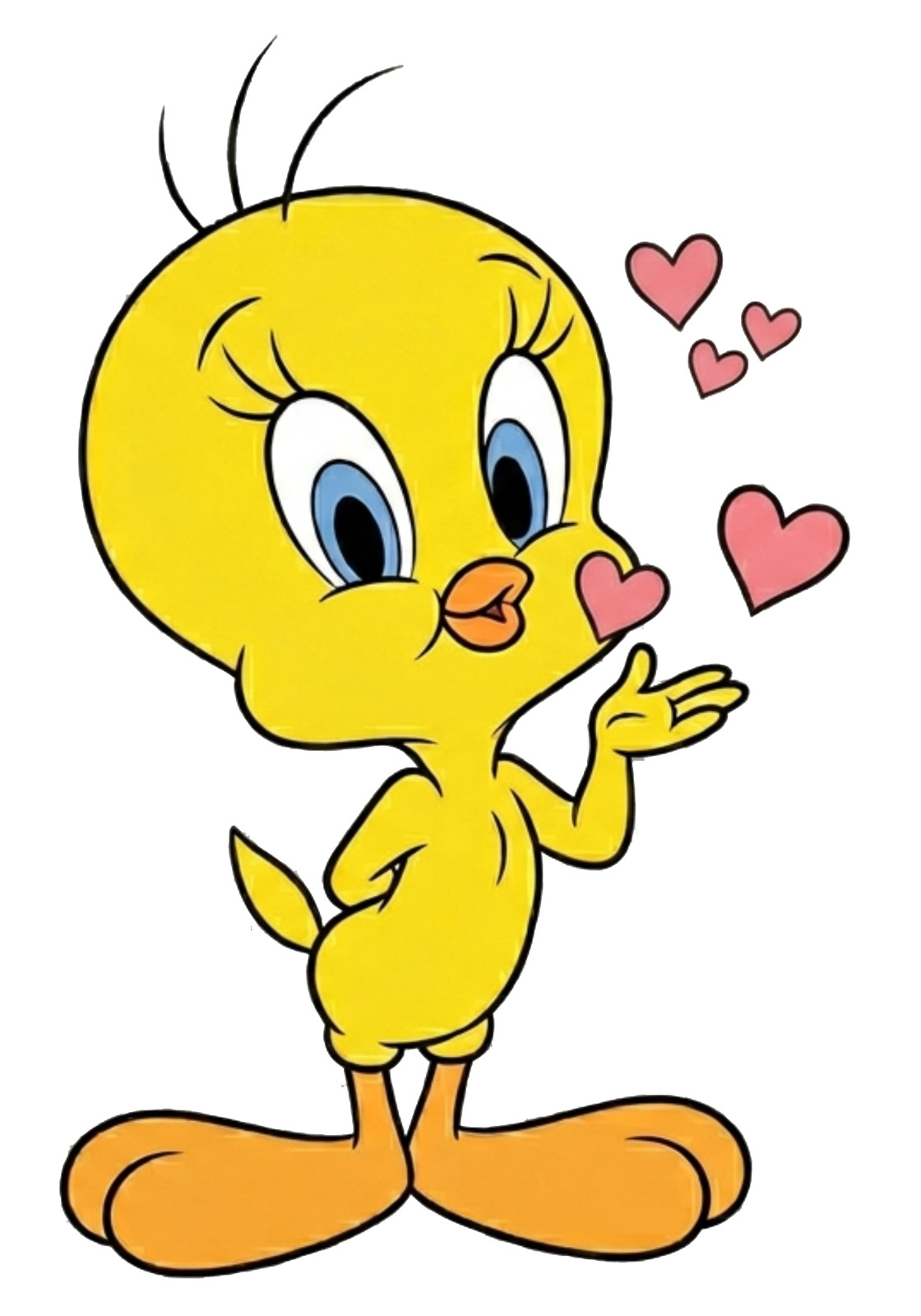 Tweety Bird Blowing Kiss Sticker Cute Love Hearts Cartoon Vinyl Decal Gift