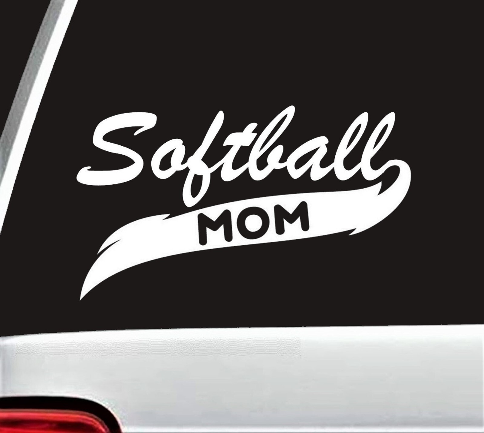 SOFTBALL MOM Sticker Decal for Car Truck SUV Van Trailer Glove Bat Helmet A1040