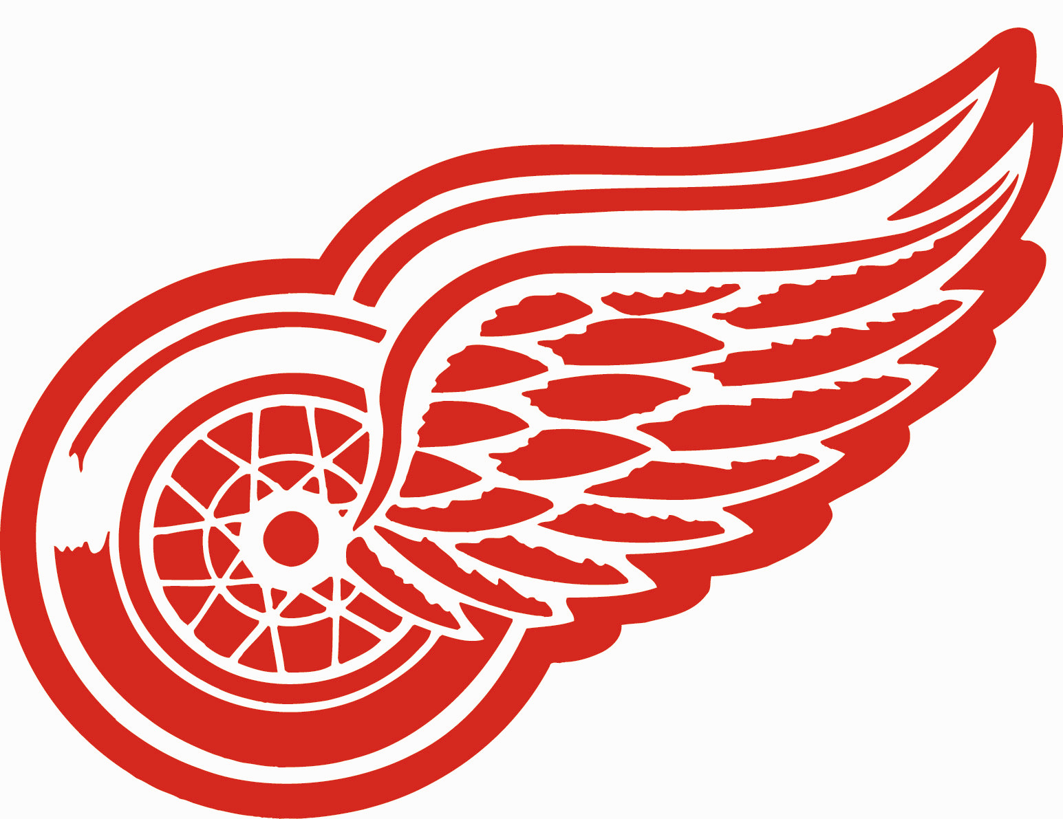 Detroit Red Wings “Winged Wheel” Logo Vinyl Decal 8″ wide by 6″ tall HOCKEYTOWN