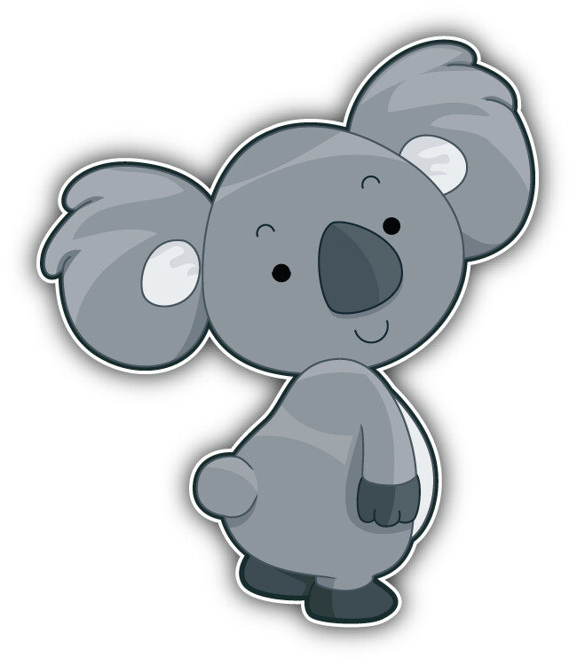 Cute Koala Car Bumper Sticker Decal