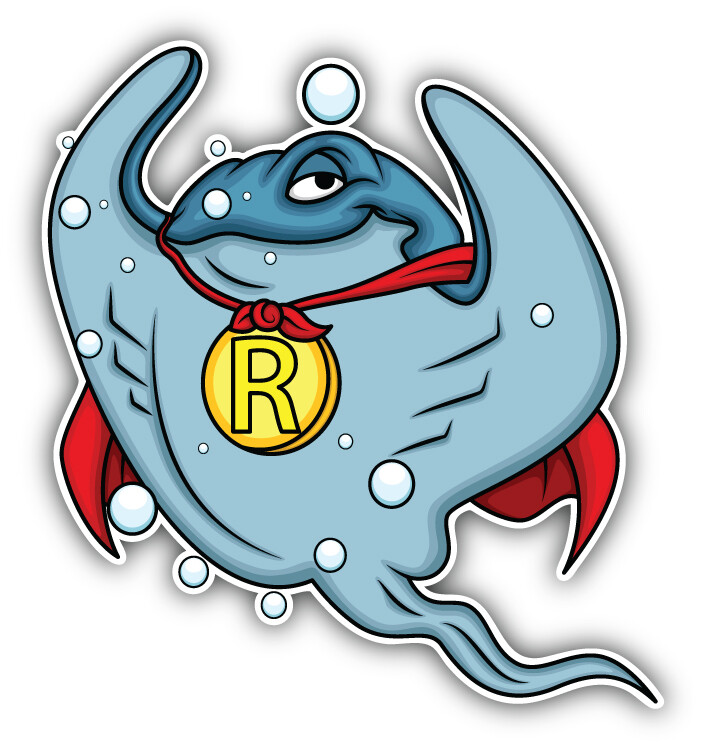 Superhero Cartoon Ray Car Bumper Sticker Decal